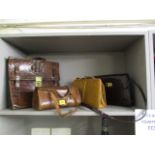 Vintage bags to include a crocodile attaché case and a lizard handbag