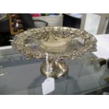 An early 20th century silver pedestal dish, probably by Charles Horner, Birmingham 1906 with an