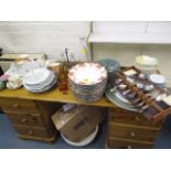 A large quantity of ceramics to include Pexley Bistro dinner plates, a wash bowl and Mappin & Webb