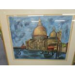 Kischka - a Venetian scene, limited edition print, signed in pencil to lower margin 8/75, 24 5/8 x