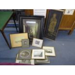 A mixed lot of pictures to include E H Thurlow, a 19th century watercolour, 7 1/2 x 5 1/2, framed