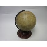 A Philip's Educational Terrestrial Globe on mahogany base, 12in