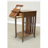 A late 19th Century mahogany metamorphic Library/Book Table fitted drawer and adjustable brass