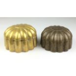 Two 18th Century Indian brass pandan Boxes and Covers, North India, Of circular lobed form and