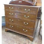 A Georgian mahogany Chest of four graduated drawers on bracket feet AMENDMENT: NOT FORWARD