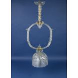 A large pendant glass Light Fitting. Probably by Barovier & Toso of Murano. Mid 20th Century, 29in