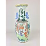 A 19th Century Canton famille rose "Red Chamber" porcelain Vase, well painted with episodes from the