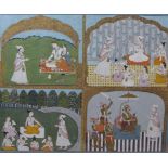 GARHWAL SCHOOL, NORTHERN INDIA, MID 19th CENTURYFour scenes from a Hindu Epicinscribed on the