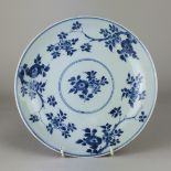 An 18th Century Chinese Batavian ware blue and white porcelain Saucer DishKangxiPainted with
