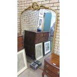 A large ropetwist Overmantel Mirror with knotted surmount, 6ft 6in H x 4ft 4in W