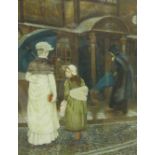 EDWARD ROBERT HUGHES (1851-1914)'A rainy Sunday'signed and dated 'E.R. Hughes 72' (lower left)and