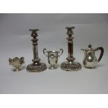 A George V silver miniature Monteith with lion mask and ring handles, London 1933, Hot Water Jug,