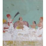 SOUTH WESTERN RAJASTHAN, PROBABLY MEWAR, LATE 18th CENTURYPortrait of a Ruler with his infant son