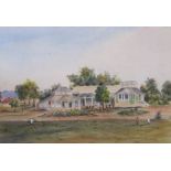 ANGLO-INDIAN SCHOOL, 1876The Sub Collector's House. Madanapalle, 1876watercolour8 x 10 1/2 in;