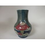 A Moorcroft Vase "Claremont" pattern, 9in, green painted mark