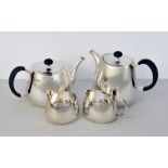 An Elizabeth II silver four piece Pride pattern Tea and Coffee Service designed by David Mellor,