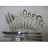 A Canteen of modern silver Cutlery Dubarry pattern, for twelve persons, viz: fish knives and