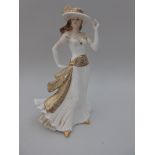 A Royal Worcester porcelain figure of Diana from the Golden Ladies series, modelled by Richard