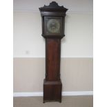 An 18th Century Longcase Clock with 11 inch square brass dial inscribed Hum'y Wainwright, Bunney,