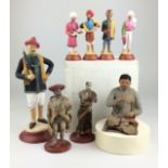 A group of Indian pottery Figurines, 19th /20th CenturyLucknow, Including a large figure of a man