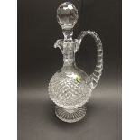 A Waterford cut glass Claret Jug and Stopper, 12in H