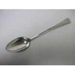 A George III silver Stuffing Spoon, old english pattern engraved crest, London 1784, maker: JW