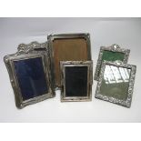 A George V silver Photograph Frame, Sheffield 1921, 9 1/2 x 7 1/2in and five other Frames, mostly