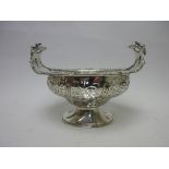 A George II silver pierced oval Basket with chinoiserie mask handles, London 1754, maker: Edward