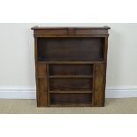 A Georgian style mahogany Wall Cabinet with doors and shelves, 2ft 1in