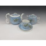 A Kuznetsov (Volkov factory) porcelain part Tea Set, c 1880-1918.Painted with branches laden with