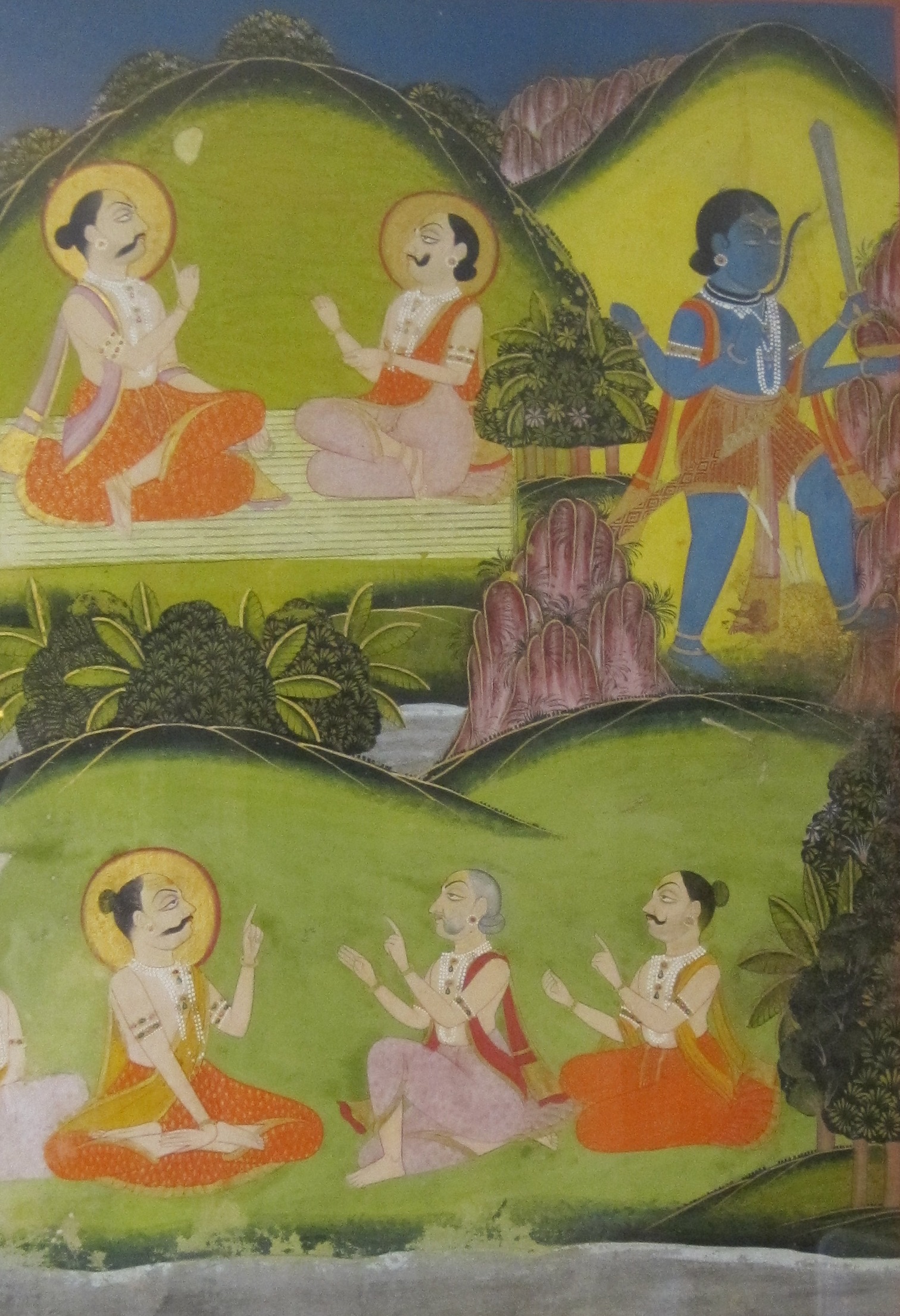 PROBABLY BUNDI OR KOTAH, RAJASTHAN, INDIA, LATE 18th CENTURYScenes probably from a Hindu Epicgouache