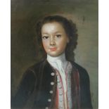 FOLLOWER OF JOSEPH BLACKBURN (act. c.1752- c.1778)Portrait of a Mulatto Page Boyquarter-length,