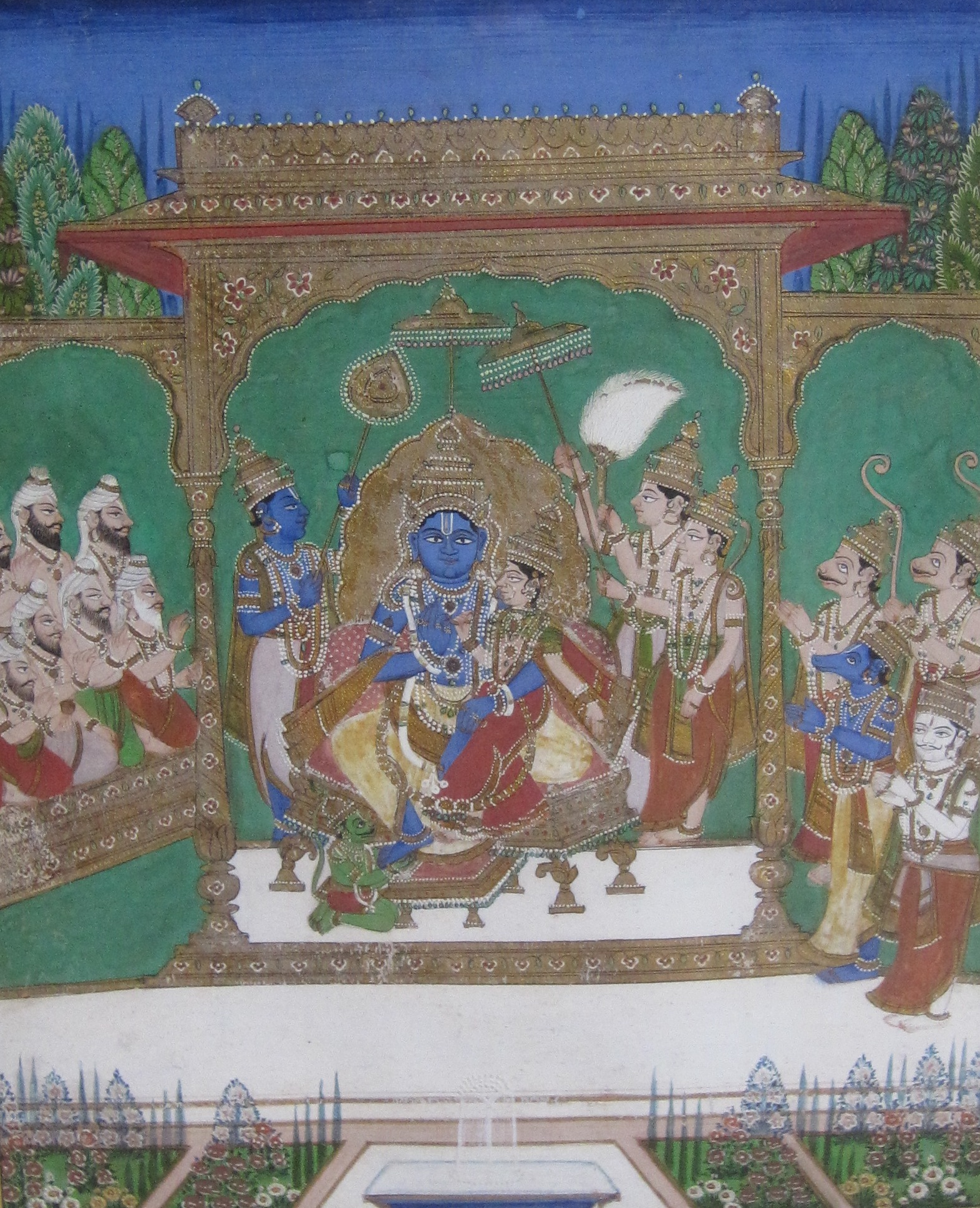 SOUTH DECCAN, MID/LATE 19th CENTURYEnthronement of Roma at Ayodhya,gouache with gold on paper12 x 10