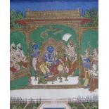 SOUTH DECCAN, MID/LATE 19th CENTURYEnthronement of Roma at Ayodhya,gouache with gold on paper12 x 10