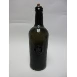 A late 18th Century sealed Wine Bottle carrying the seal of the Earls of Powis (a coronet over a '