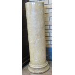 A Sienna Scagliola marble cylindrical Column, 3ft 10in H