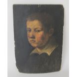 FOLLOWER OF ANNIBALE CARRACCI (1560-1609)Portrait of a Boy, quarter-length, wearing dark costume and