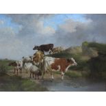 EMILY DESVIGNES (fl. circa 1850-1880)Cattle at a Streamsigned and dated 1872 (lower left)oil on
