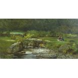 WALTER FIELD ARWS (1837-1902)Children by a Streamsigned and dated 'W.Field 1861' (lower left)oil