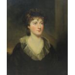 ATTRIBUTED TO JAMES NORTHCOTE R.A. (1746-1831)Portrait of a Lady, quarter lengthwearing a black