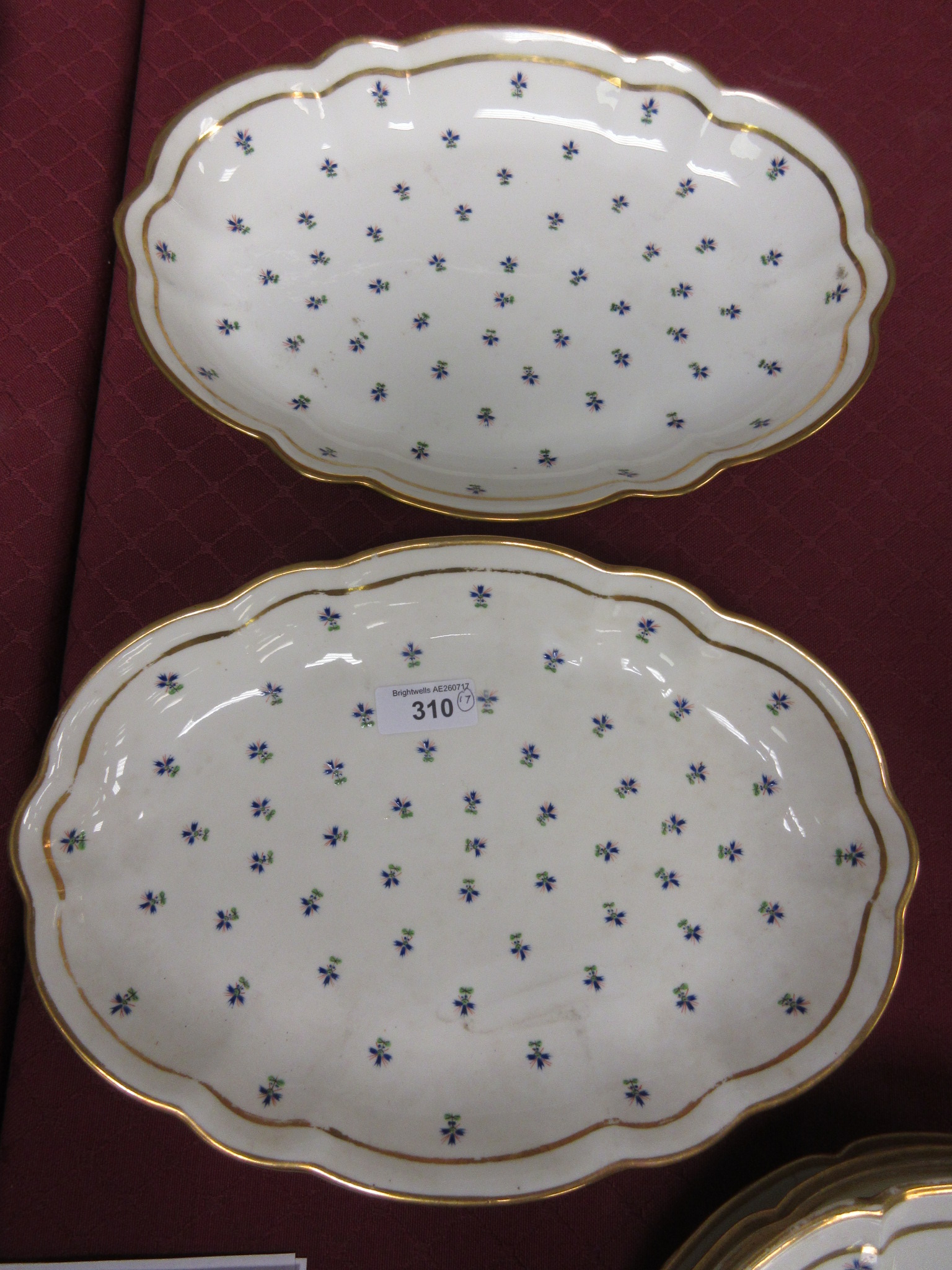 A Swansea porcelain part Dessert Service, circa 1815-1818, of cruciform shape and decorated with - Image 5 of 12