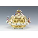 A fine 19th Century Meissen porcelain armorial Tureen and Cover, after a model by J. J. Kändler,