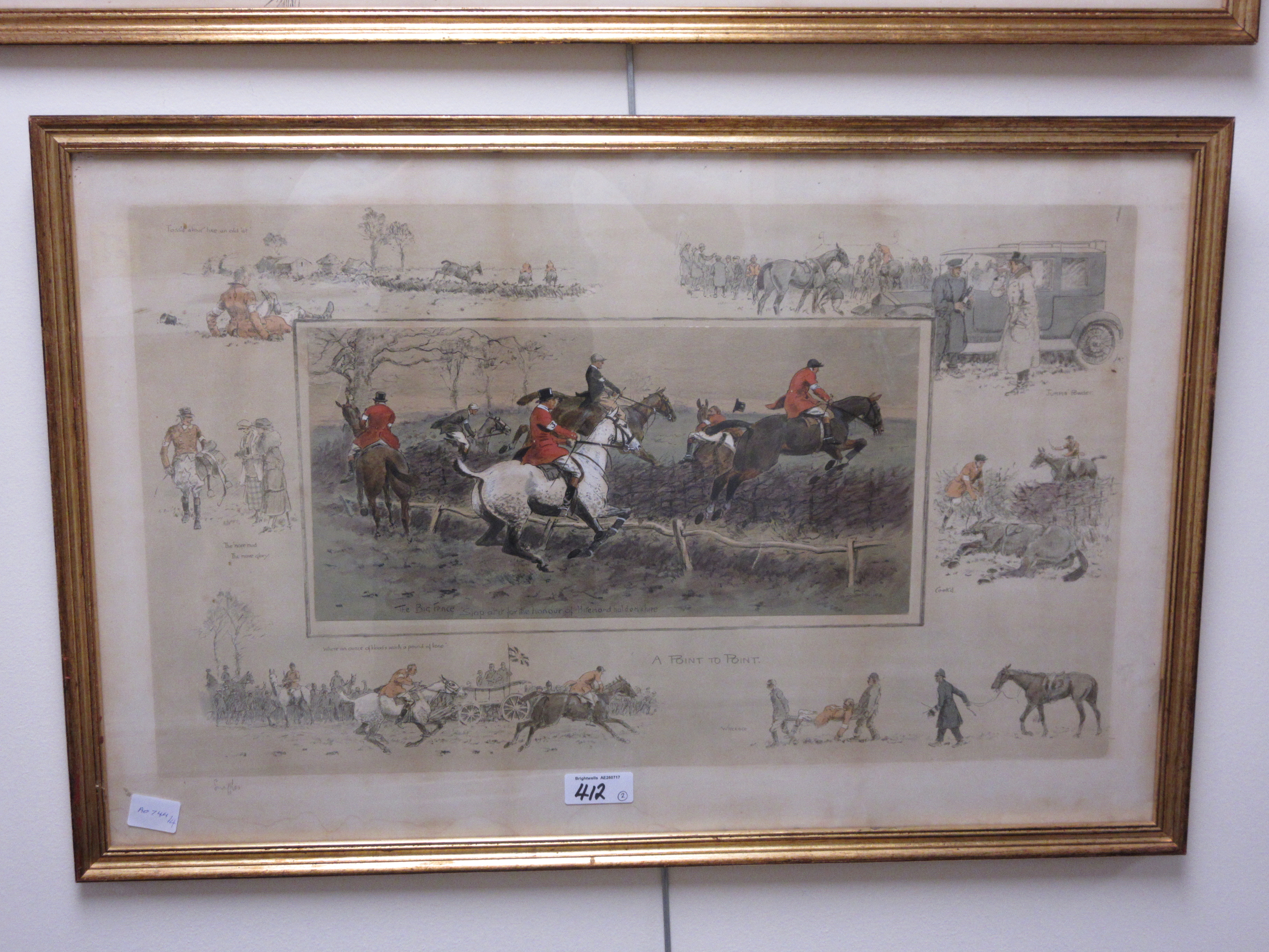 CHARLES JOHNSON PAYNE “Snaffles” (1884-1967)The Grand National (the Canal Turn)pencil signed ‘ - Image 2 of 3