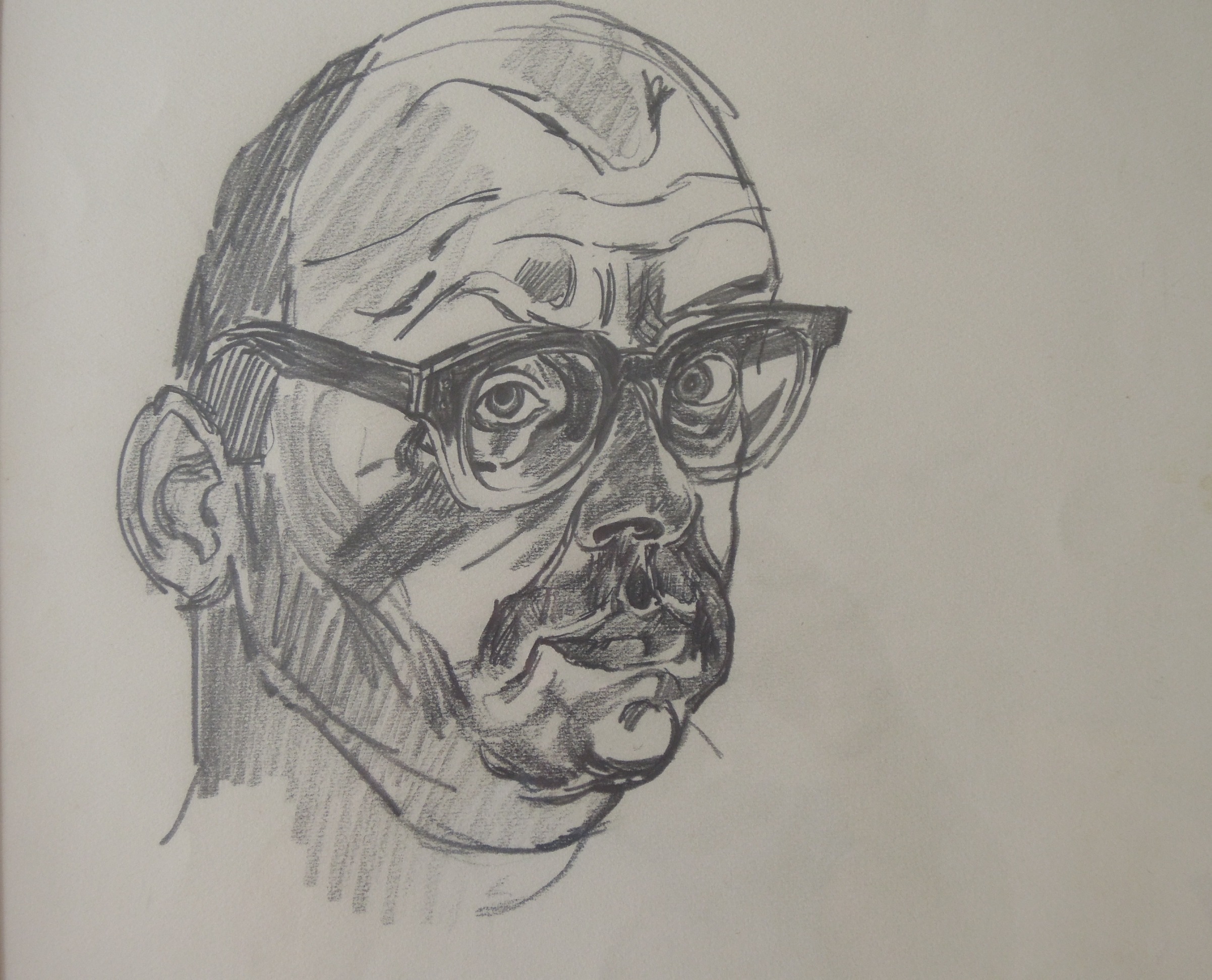 ‡JOHN BRATBY, RA (1928-1992)Self-Portraitpencil on paper19 ¾ x 14 ½ in (50 x 37cm)Provenance: from