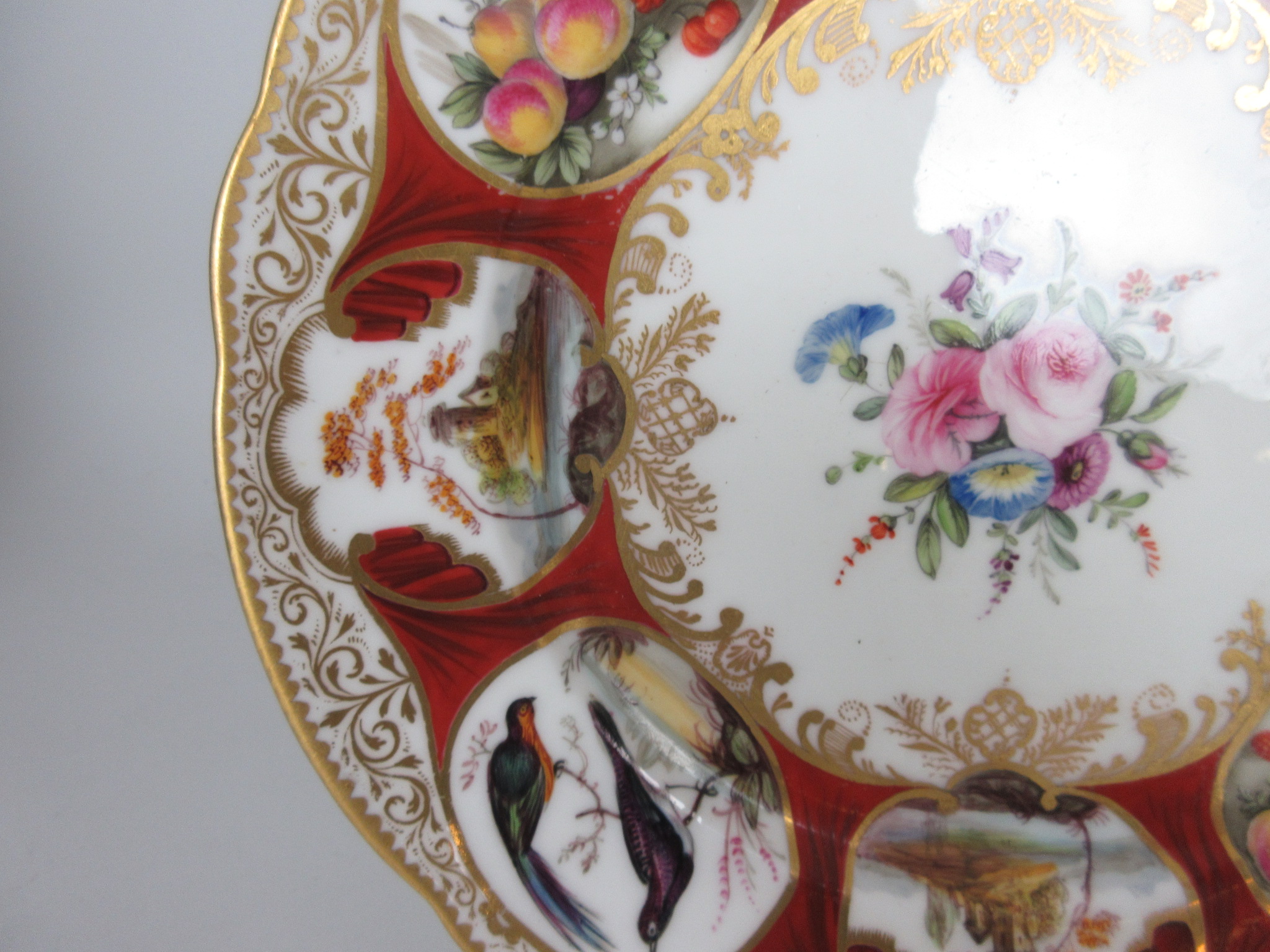 A Nantgarw porcelain Plate of Duke of Cambridge Service type, central bouquet of flowers with - Image 7 of 7