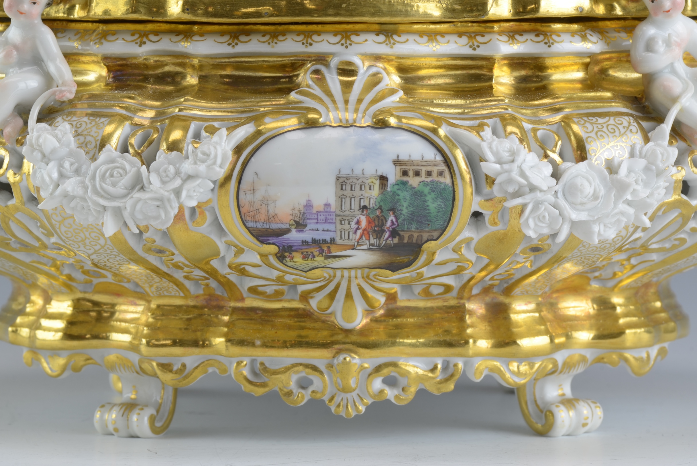 A fine 19th Century Meissen porcelain armorial Tureen and Cover, after a model by J. J. Kändler, - Image 8 of 21