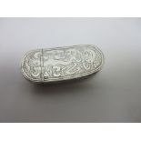 A George III silver Snuff Box, the hinged lid engraved masonic symbols, Birmingham 1807, maker: J