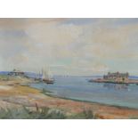FRANK RICHARDS R.B.A. (1863-1935)Christchurch Harbour at Mudeford, with Hengistbury Headsigned ‘