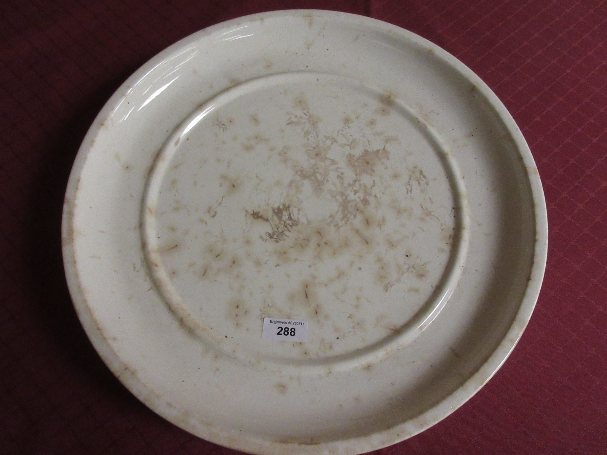 A ceramic circular Butter Slab with letters reading 'Pure Butter' on the side, 15 1/2 in D - Image 2 of 5