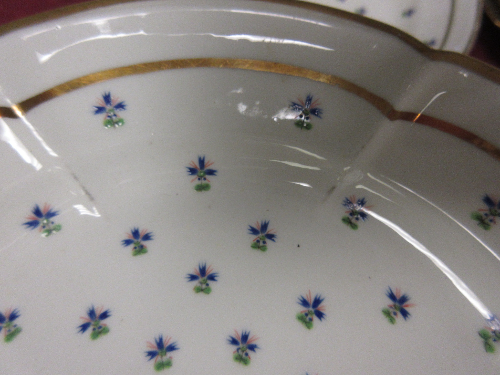 A Swansea porcelain part Dessert Service, circa 1815-1818, of cruciform shape and decorated with - Image 10 of 12